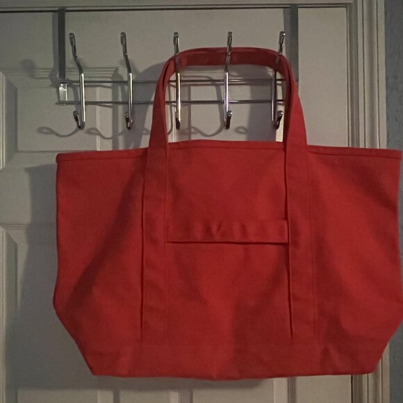 Baboon to the Moon Canvas Tote Bag in Mandarin Red - Picture 6 of 8